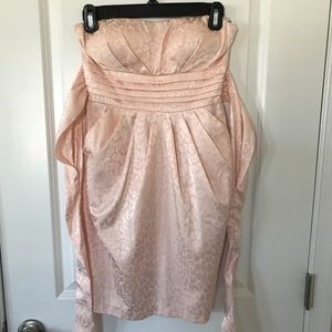 Strapless tie back dress